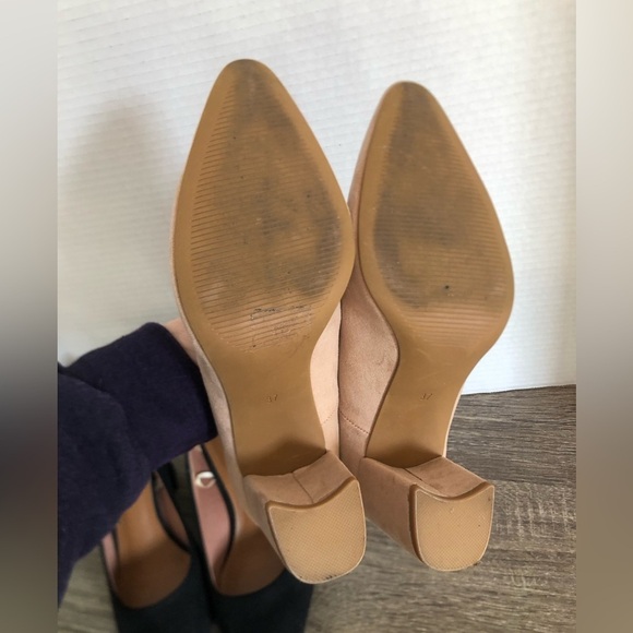 H&M Black and Tan Women's Chunky Heeled Pumps - Picture 6 of 13